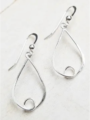 Silver Infinity Teardrop Earrings